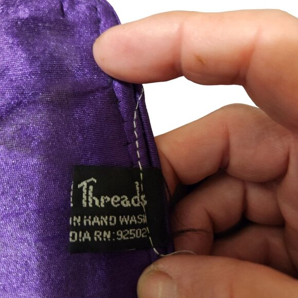 Colorful Sacred Threads Boho Clutch Purse With Beaded Strap & Embroidered Patter - Picture 3 of 10